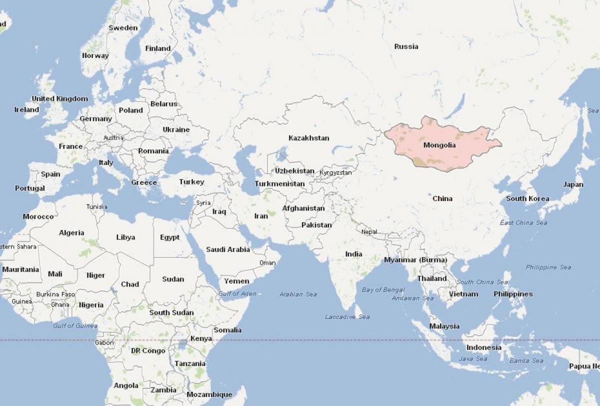 mapa Mongolska mapa asie