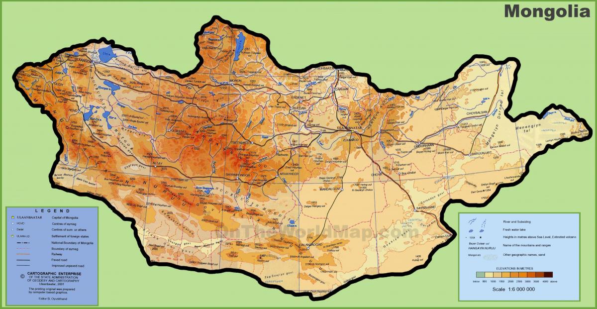 Mongolsko mapa umístění