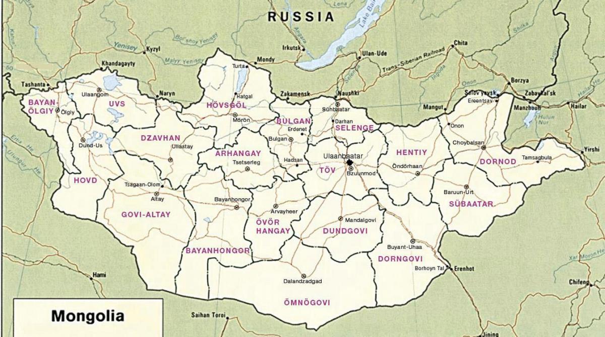 mapa mongolské stepi