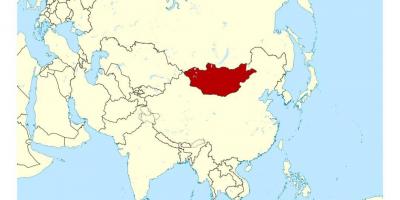 Umístění Mongolsko v mapě světa