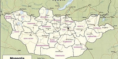 Mapa mongolské stepi