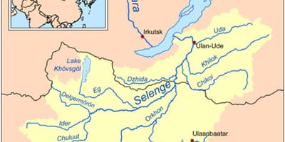 Mapa Mongolska řeky