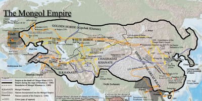 Mongolské historie mapě