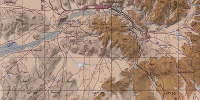 Mapa Mongolska topografické